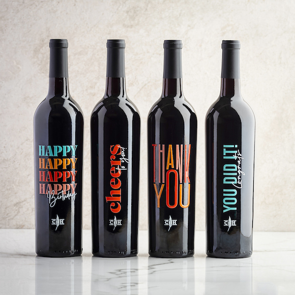 Embossed Wine Bottles