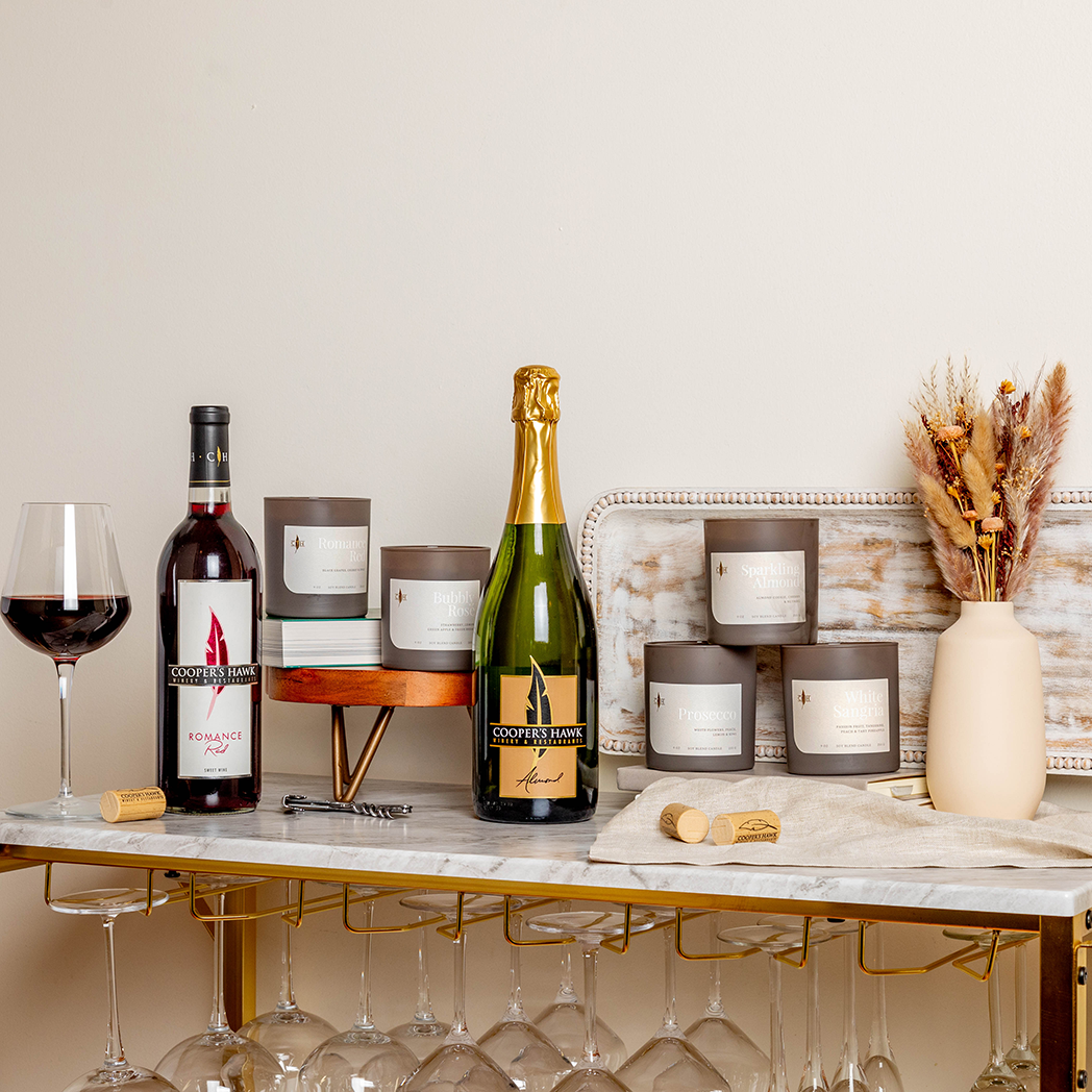 Almond Sparkling Wine Candle