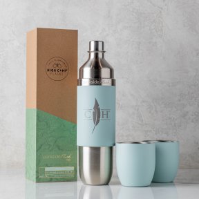 Granite Blue Parkside Flask 3-Piece Wine Set