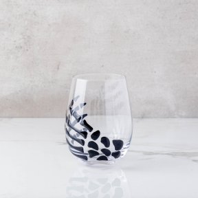 Black Skeleton Hand Stemless Wine Glass