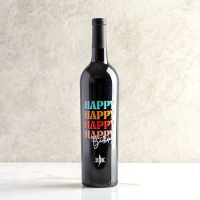 Happy Birthday Embossed Wine