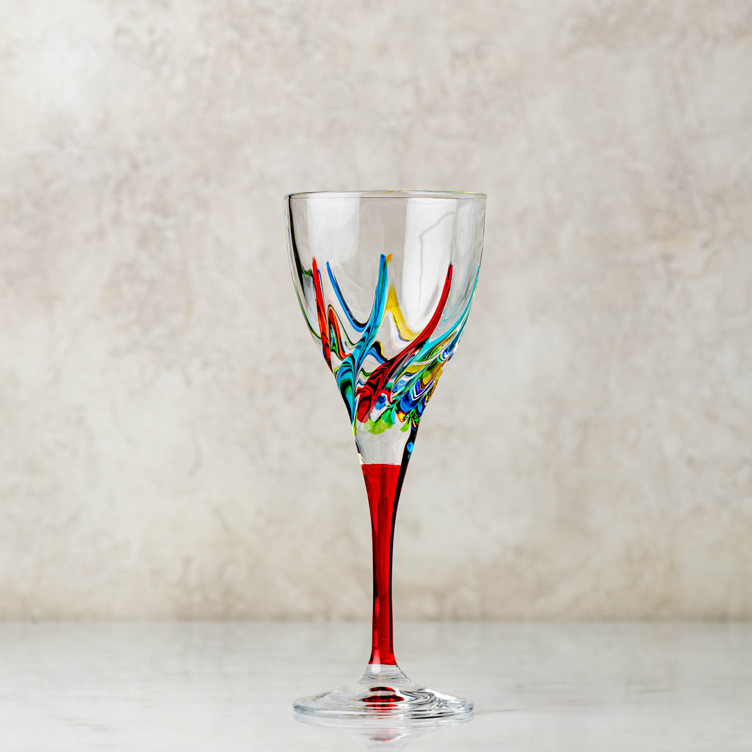 Cooper's Hawk Winery & Restaurants > Trix Collection > Trix Wine Glass,  stained glass art wine glass