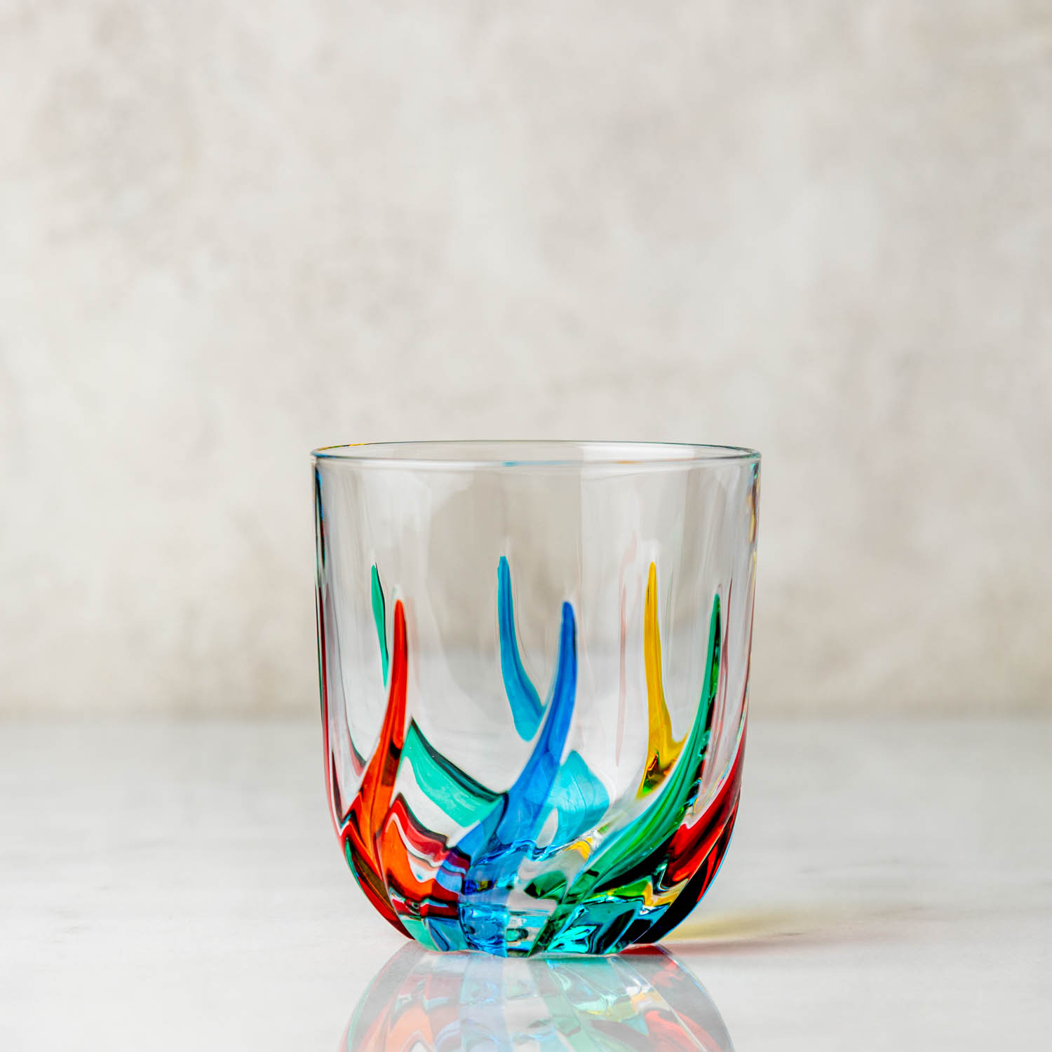 Trix Multi Color Italian Crystal Glassware