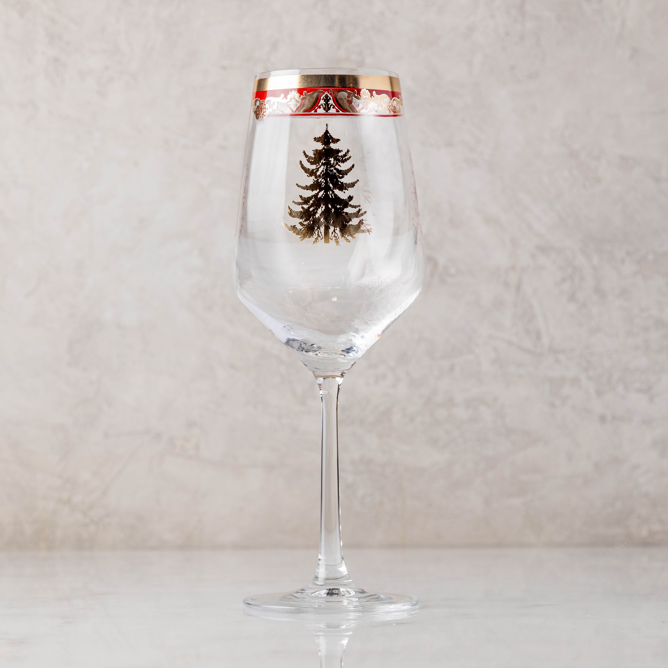 Cooper's Hawk Winery & Restaurants > Winter Entertaining Collection > Red  Tree Winter Entertaining Stemless Wine Glass