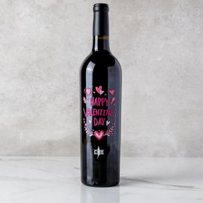 Happy Valentine's Day Embossed Wine
