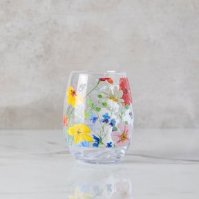 Wildflower Stemless Wine Glass