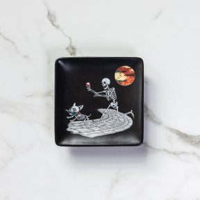 Skeleton Dog Appetizer Plate