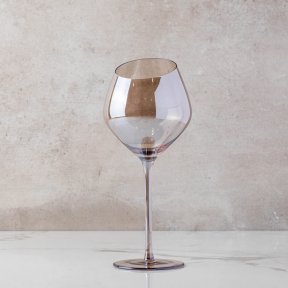 Slant Haze Stemmed Wine Glass
