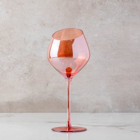 Slant Terracotta Stemmed Wine Glass