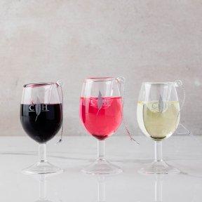 Cooper’s Hawk Red, White, & Rosé Wine Glass Ornament Set of 3