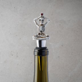 Zen Skeleton Wine Bottle Stopper