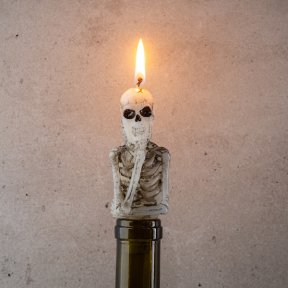 Skeleton Taper Candles (Set of 4)