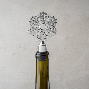 Silver Snowflake Wine Bottle Stopper