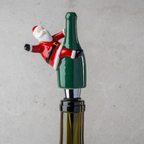 Santa Wine Bottle Stopper