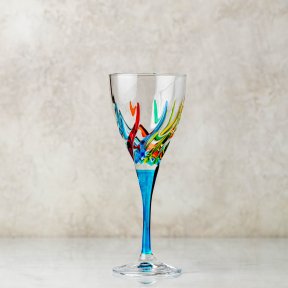 Cooper's Hawk Winery & Restaurants > Stemmed Wine Glass Amber, Blue, Mauve,  Seafoam