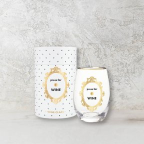 Press for Wine Stemless Wine Glass