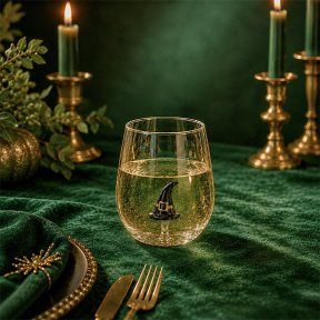 Witch Hat Stemless Wine Glass