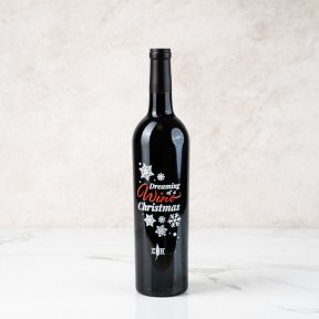 Dreaming of a Wine Christmas Embossed Wine