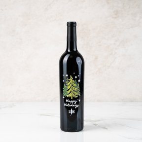 Happy Holidays Embossed Wine