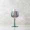 Trix Modern Green Stemmed Wine Glass
