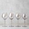 Slant Smoke Stemmed Wine Glasses - Set of 4