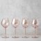 Slant Rose Stemmed Wine Glasses - Set of 4