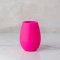 Pink Silicone Freezable Wine Glass