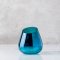 Slant Teal Stemless Wine Glass