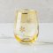 Gold Snowflake Stemless Wine Glass