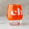 Cheers to You Orange Stemless Wine Glass