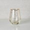 Gold Cross Hatch Stemless Wine Glass
