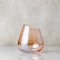 Slant Peach Stemless Wine Glass