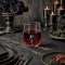 Small Black Skull Stemless Wine Glass