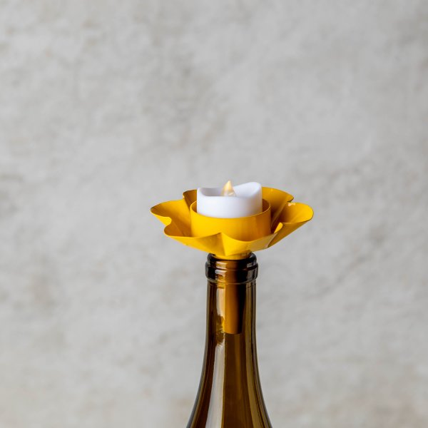 Yellow Flower Tealight Holder