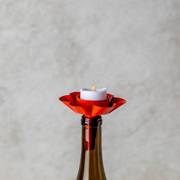 Orange Flower Tealight Holder