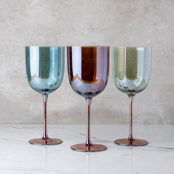 Luster Ember Stemmed Wine Glass