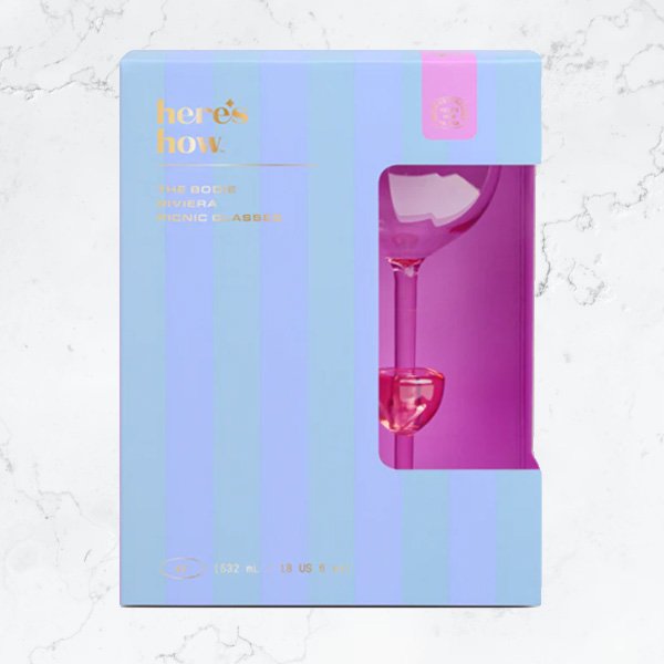 Pink Lilac Picnic Glasses (Set of 2)