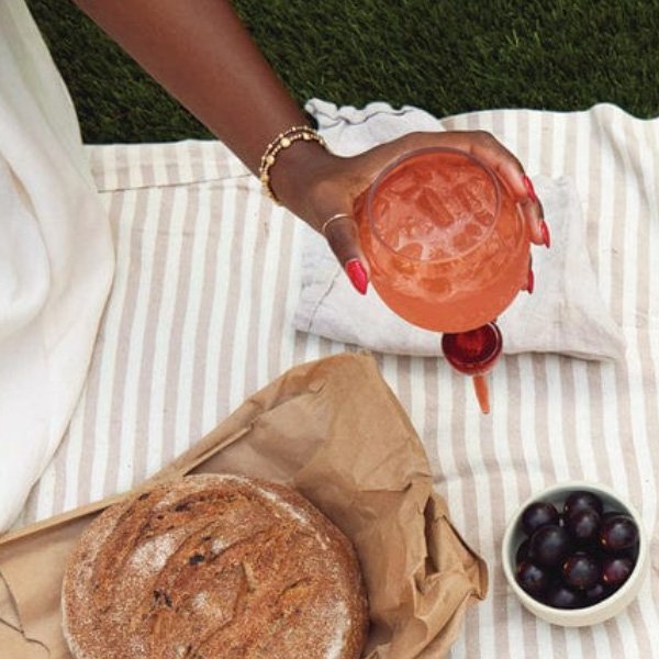 Orange Picnic Glasses (Set of 2)