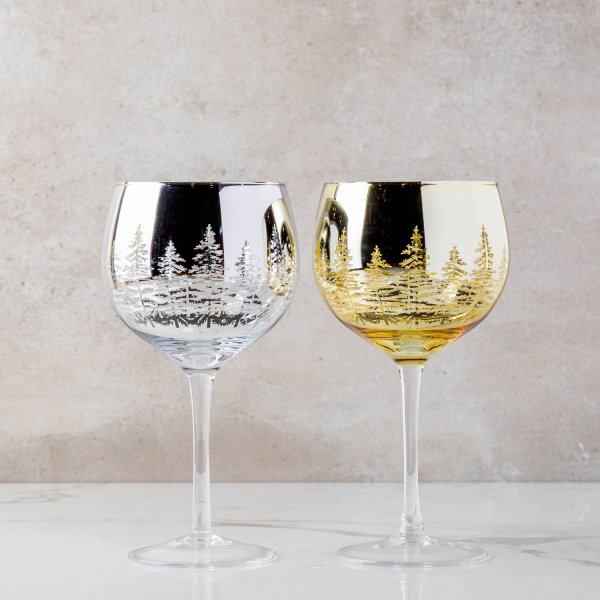 Gold Alpine Balloon Stemmed Wine Glass