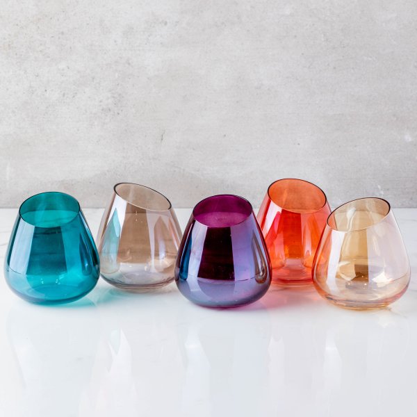 Slant Haze Stemless Wine Glass