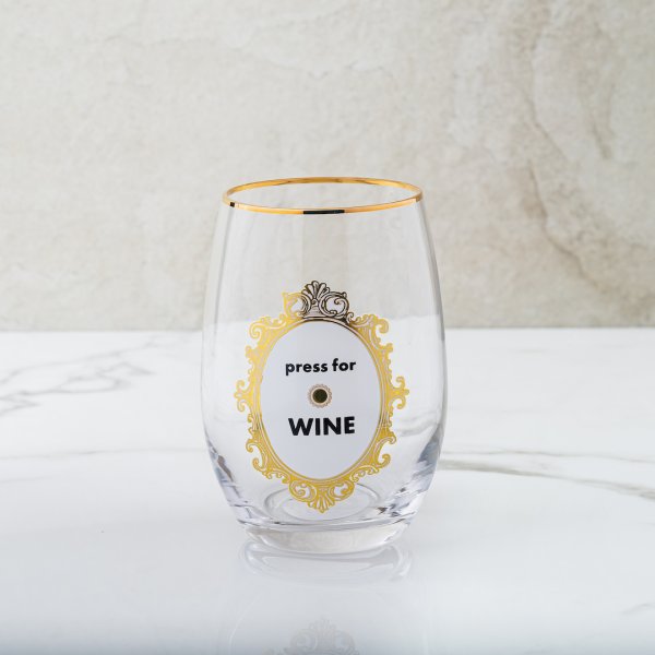 Press for Wine Stemless Wine Glass
