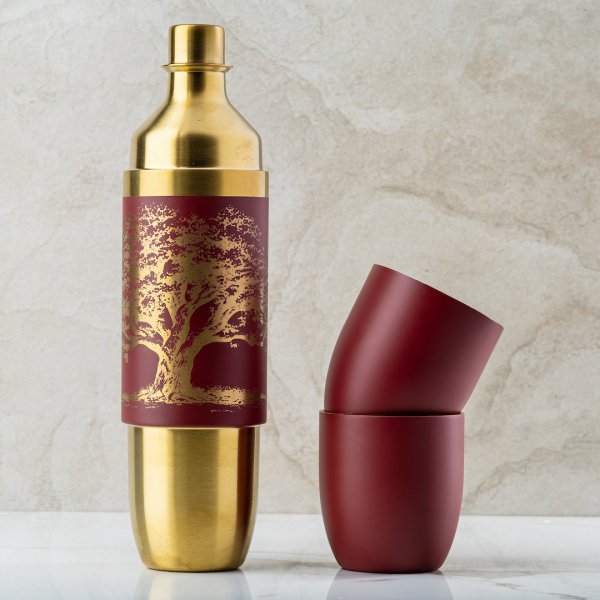 Ninety Nine Oaks Parkside Flask 3-Piece Wine Set