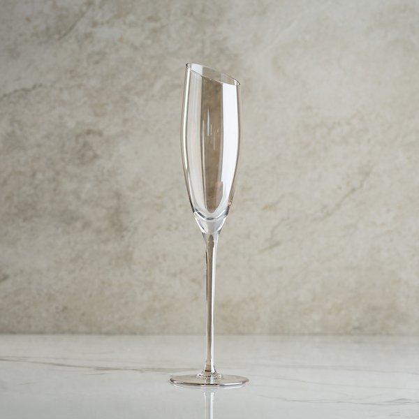 Slant Flute Wine Glasses - Set of 4