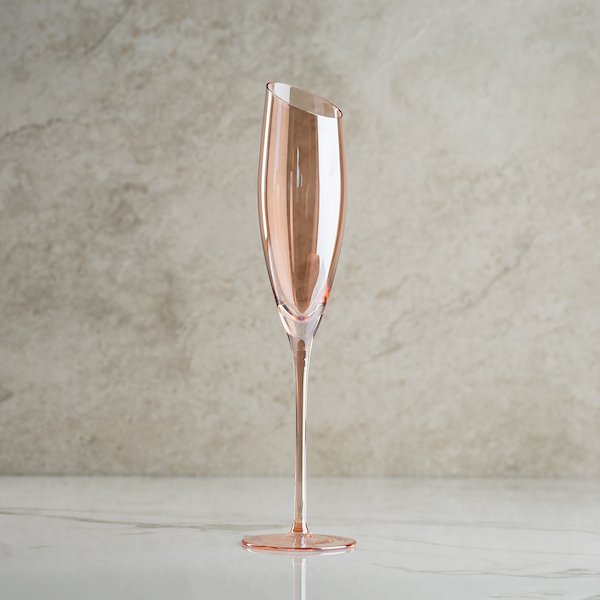 Slant Flute Wine Glasses - Set of 4