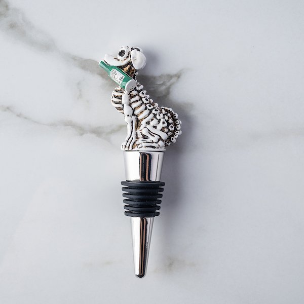 Skeleton Dog Wine Bottle Stopper