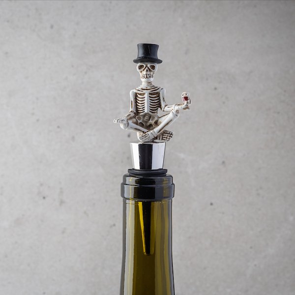 Dapper Skeleton Bottle Stopper