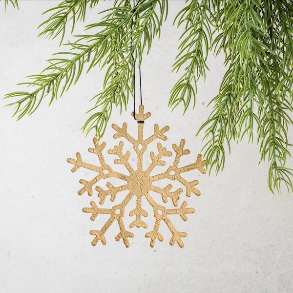 Gold Snowflake Ornament