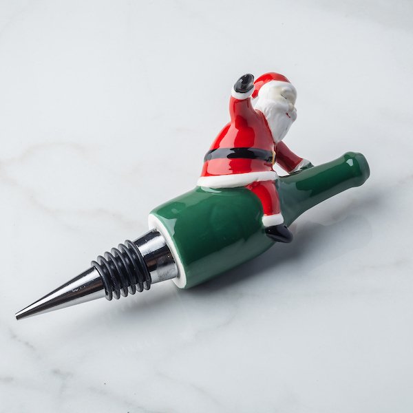 Santa Wine Bottle Stopper