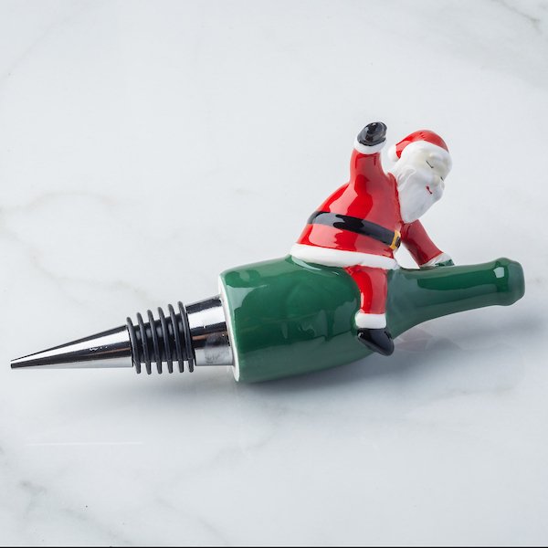 Santa Wine Bottle Stopper
