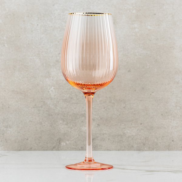 Rose Sunlit Serenade Stemmed Wine Glass